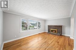 Wood burning fireplace virtually staged -