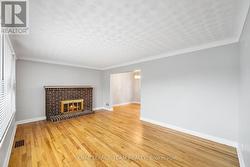 Wood burning fireplace virtually staged -