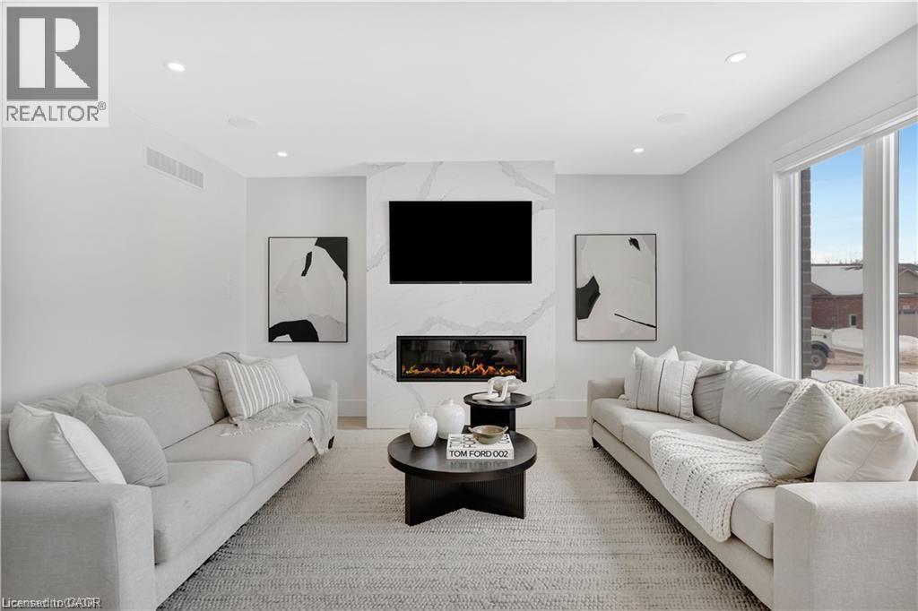 Lot 1 Avery Place, Milverton, ON - Indoor Photo Showing Living Room With Fireplace