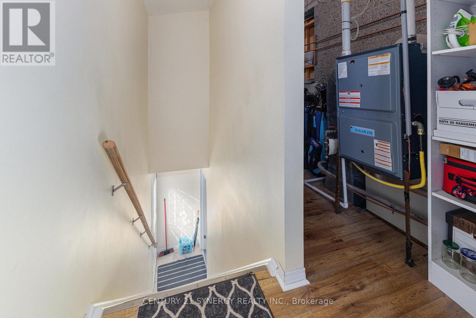 Back Door entrance and stairs to 2 bedroom apt. - 49 Main Street E, Smiths Falls, ON