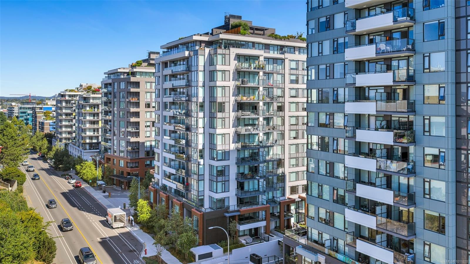 1108-363 Tyee Rd, Victoria, BC - Outdoor With Balcony With Facade