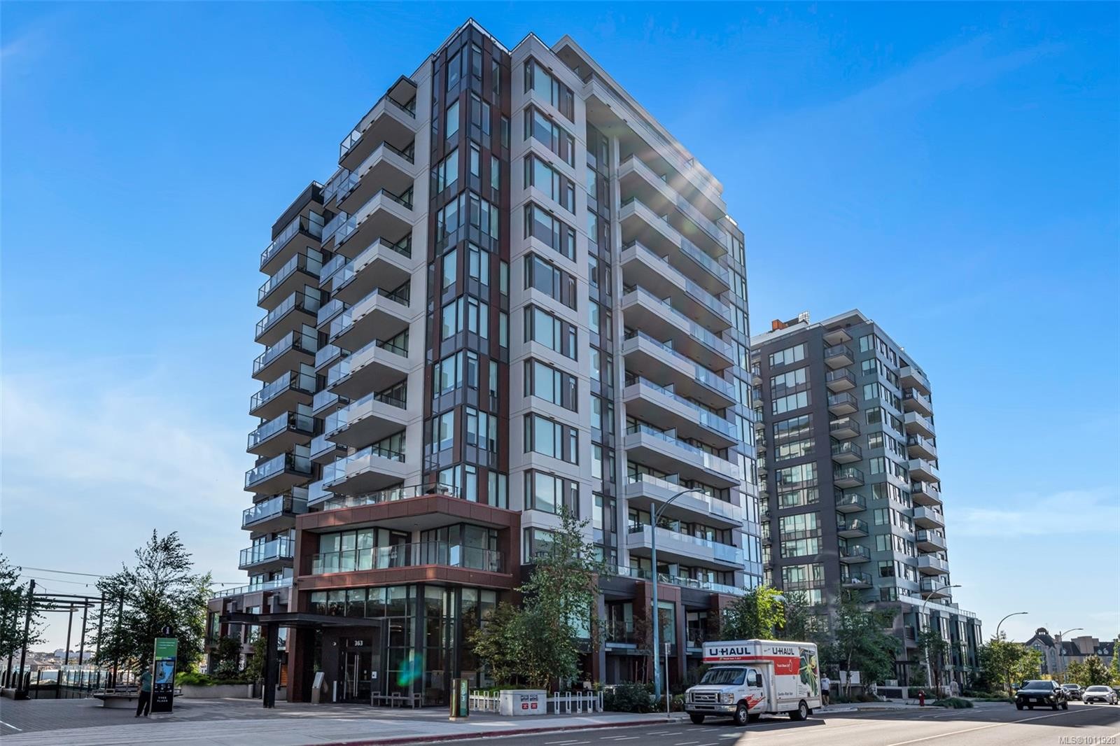 1108-363 Tyee Rd, Victoria, BC - Outdoor With Balcony With Facade