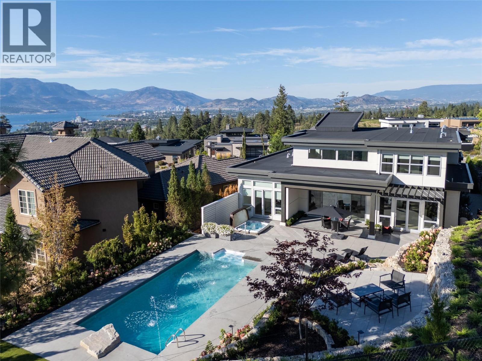 1049 Westpoint Drive, Kelowna, BC - Outdoor With In Ground Pool With View