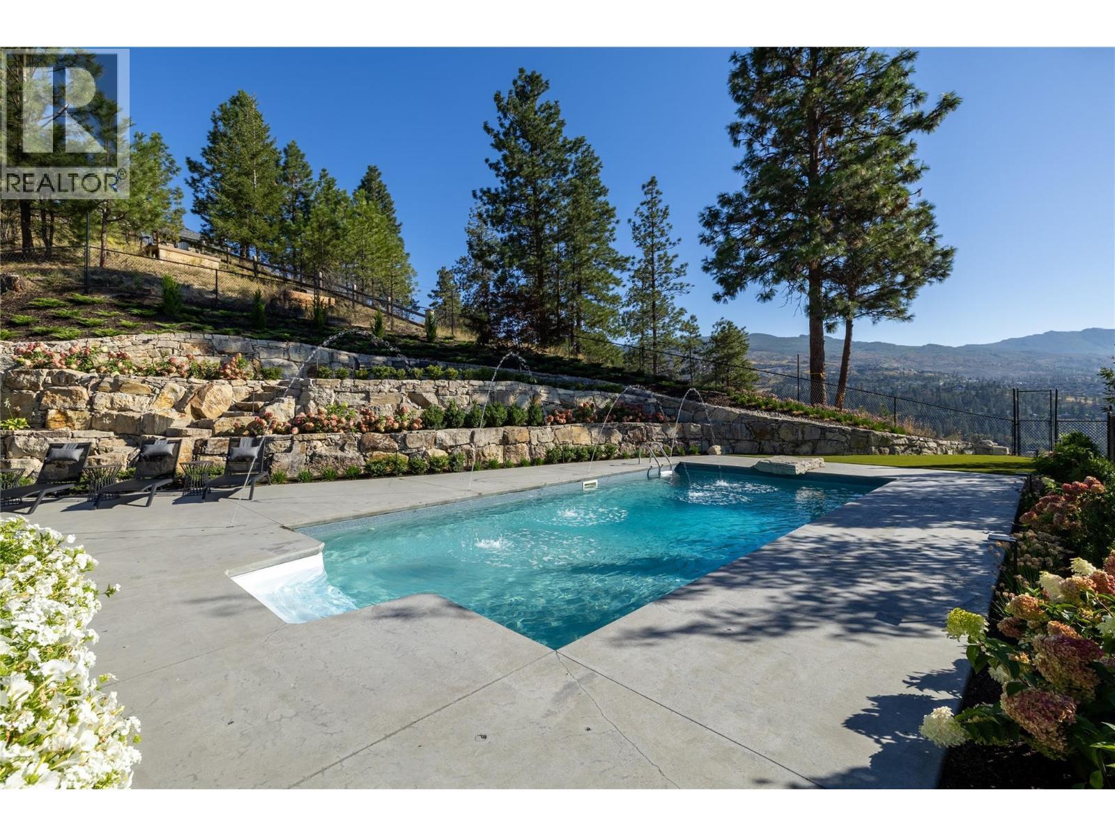 1049 Westpoint Drive, Kelowna, BC - Outdoor With In Ground Pool With View