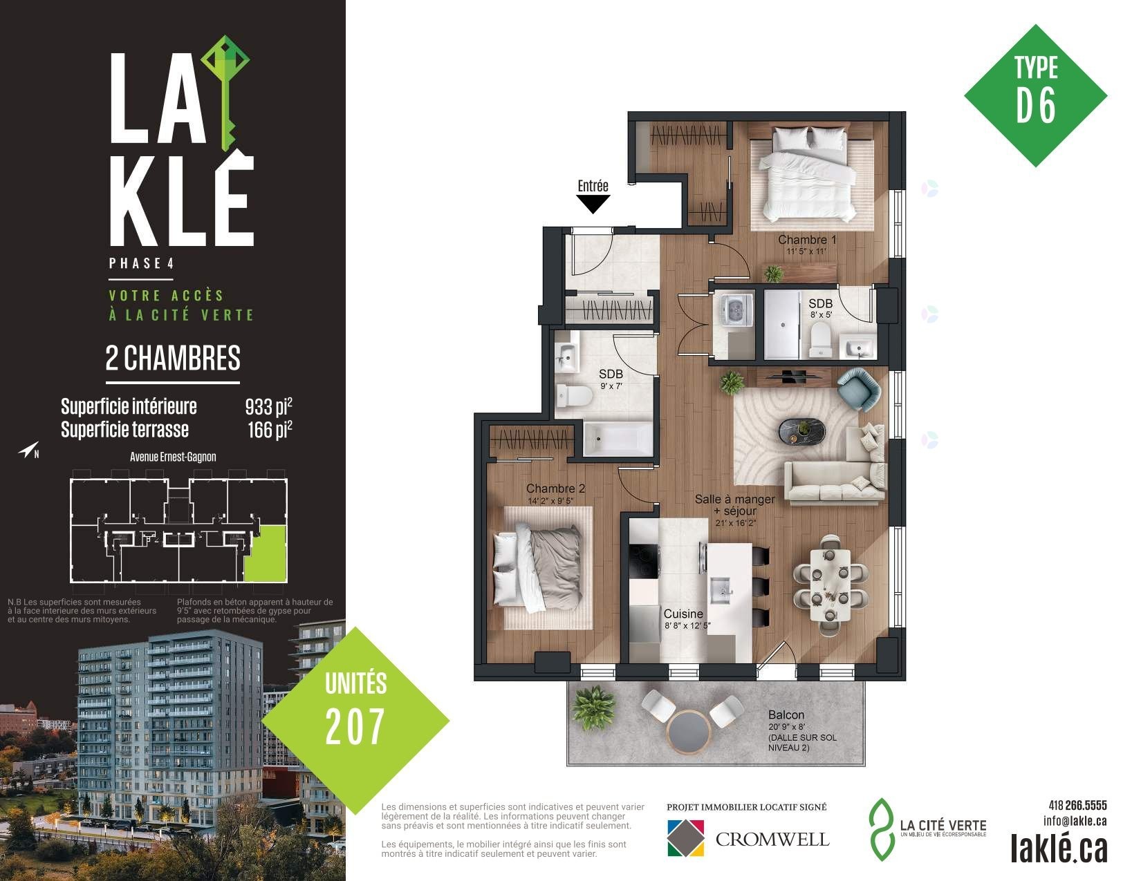 Floor Plan - 207-415 Av. Ernest-Gagnon, Québec (La Cité-Limoilou), QC - Other