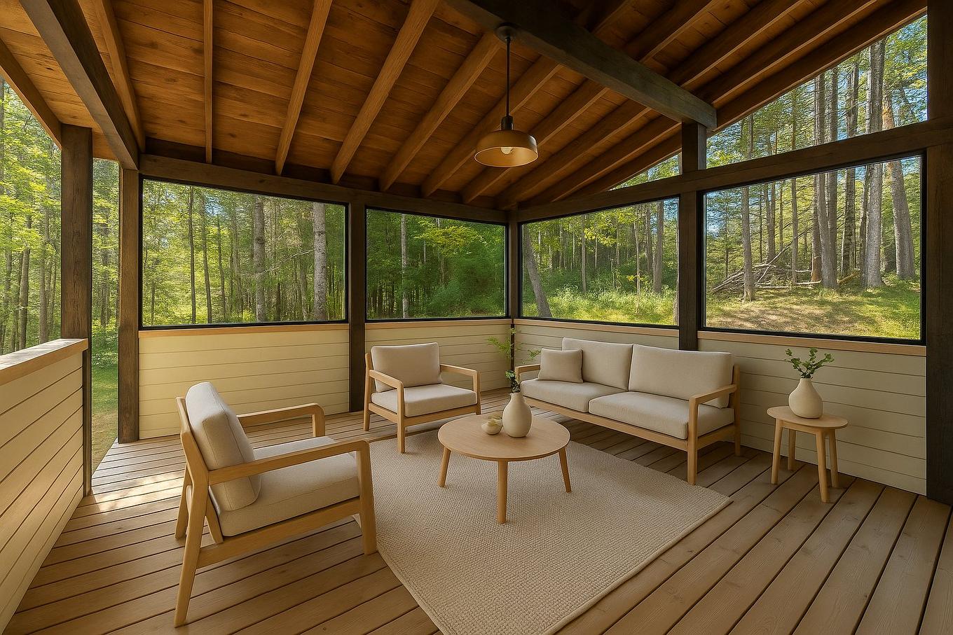 Veranda - 1200 Ch. Du Lac-Rougeaud, Mont-Blanc, QC - Outdoor With Deck Patio Veranda With Exterior