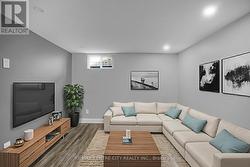 Virtually Staged 4th level family room -