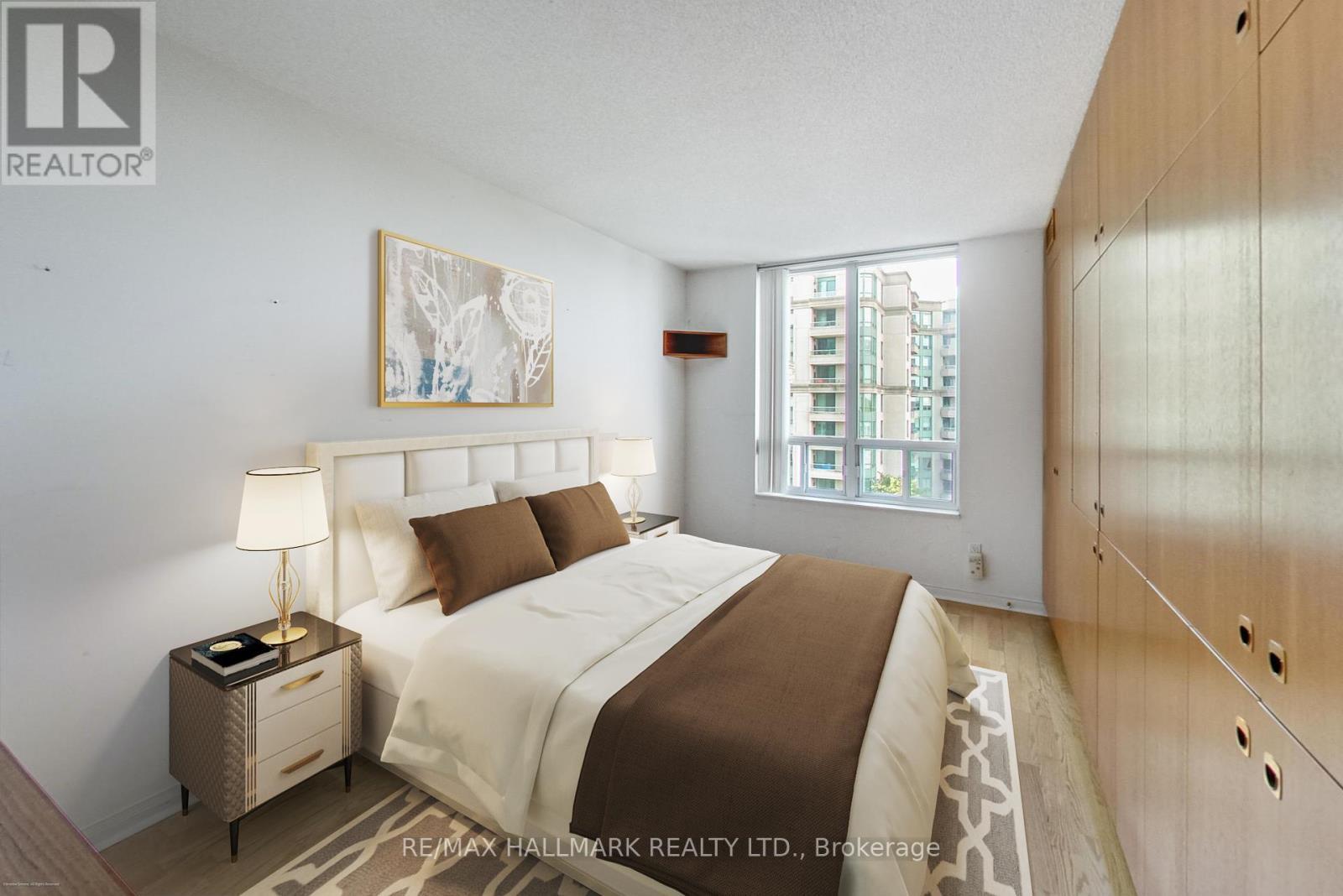 Virtually Staged - 702 - 5 Emerald Lane, Vaughan, ON - Indoor Photo Showing Bedroom