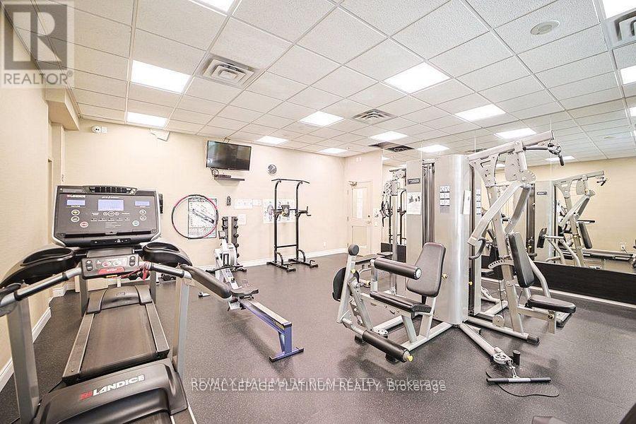 Library - 702 - 5 Emerald Lane, Vaughan, ON - Indoor Photo Showing Gym Room