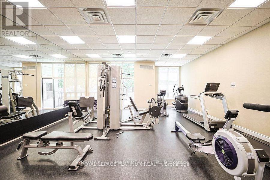 Plenty Of Visitor Parking - 702 - 5 Emerald Lane, Vaughan, ON - Indoor Photo Showing Gym Room