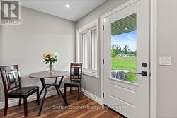 Walk out to backyard -