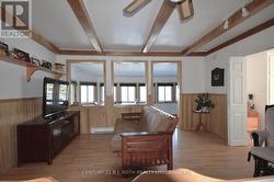Livingroom, Ceiling Fan overlooks Dining room -