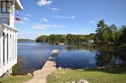 View from Basement Door of Lake -