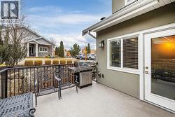 Fenced deck space. -