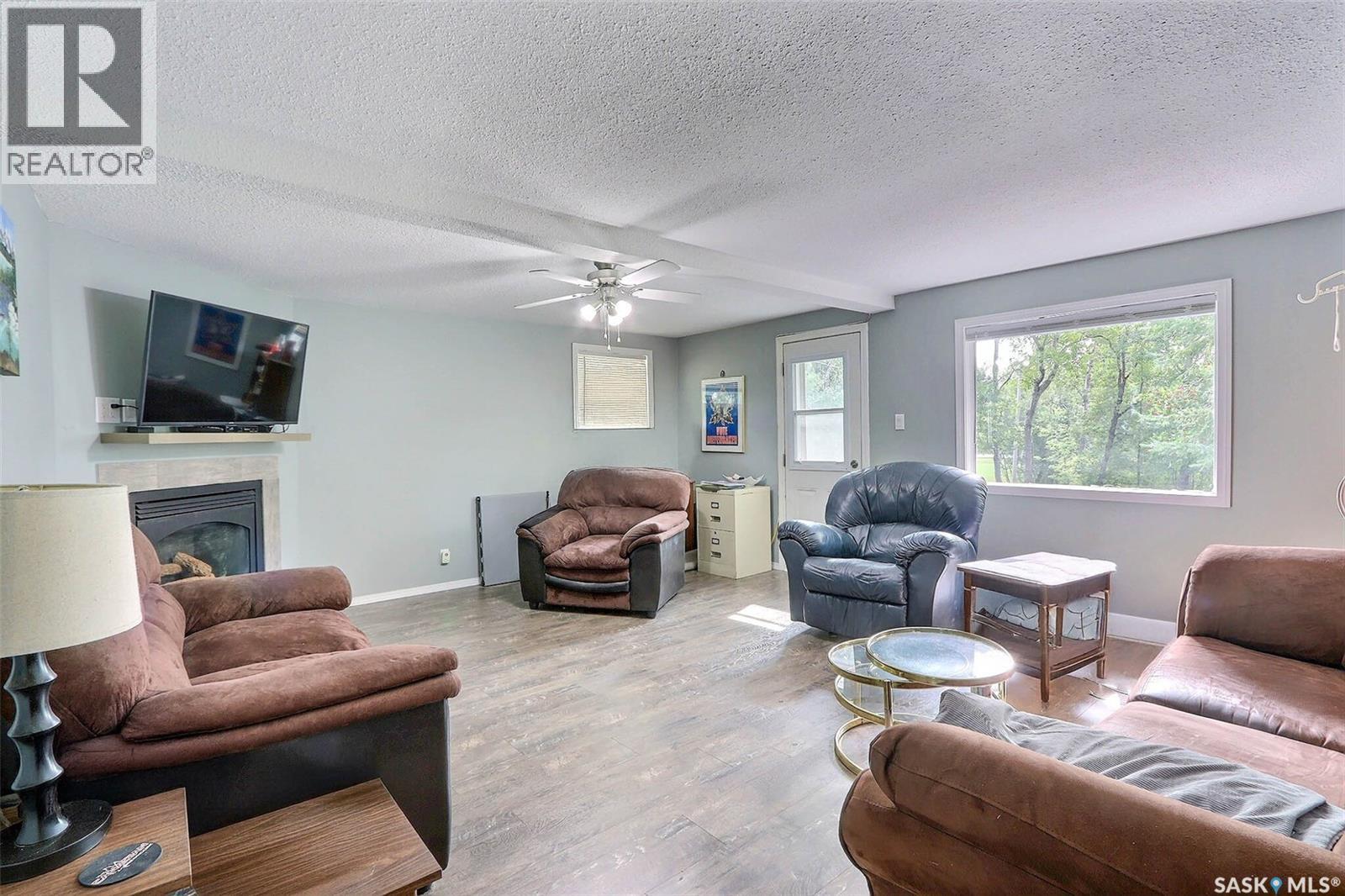 Lincoln Park Road Acreage, Prince Albert Rm No. 461, SK - Indoor Photo Showing Living Room With Fireplace