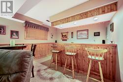 bar area in family room -