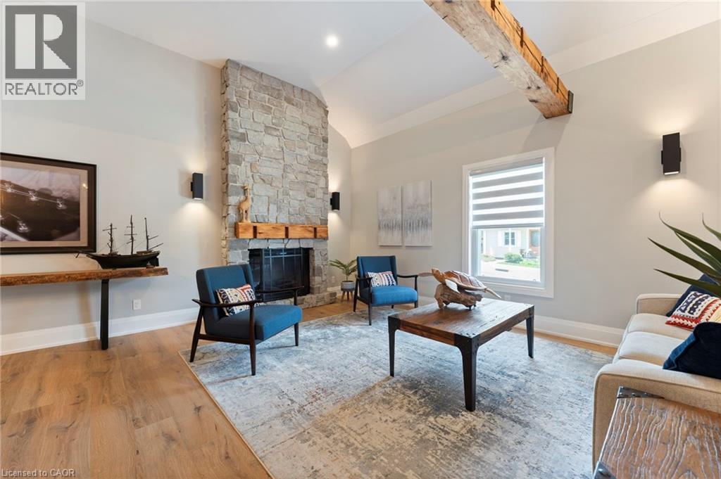 1283 Swan Street, Ayr, ON - Indoor Photo Showing Living Room With Fireplace