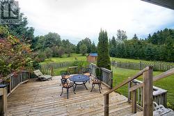 spacious tiered back deck -