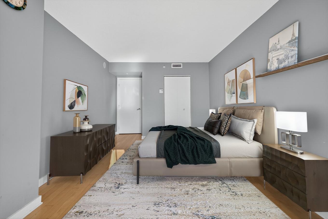 Chambre à coucher principale - 1455-10650 Place De L'Acadie, Montréal (Ahuntsic-Cartierville), QC - Indoor Photo Showing Bedroom