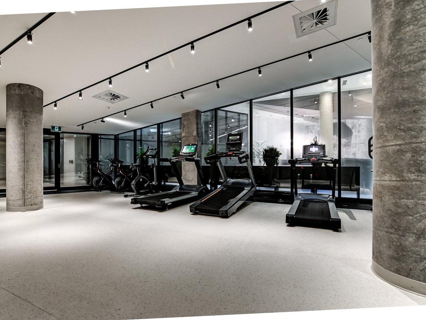 Salle d'exercice - 427-1550 Rue Des Bassins, Montréal (Le Sud-Ouest), QC - Indoor Photo Showing Gym Room