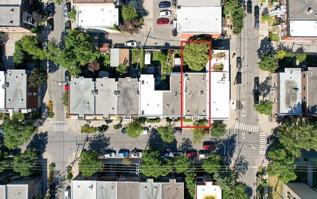 Aerial photo - 3557 - 3561 Rue Dandurand, Montréal (Rosemont/La Petite-Patrie), QC - Outdoor With View