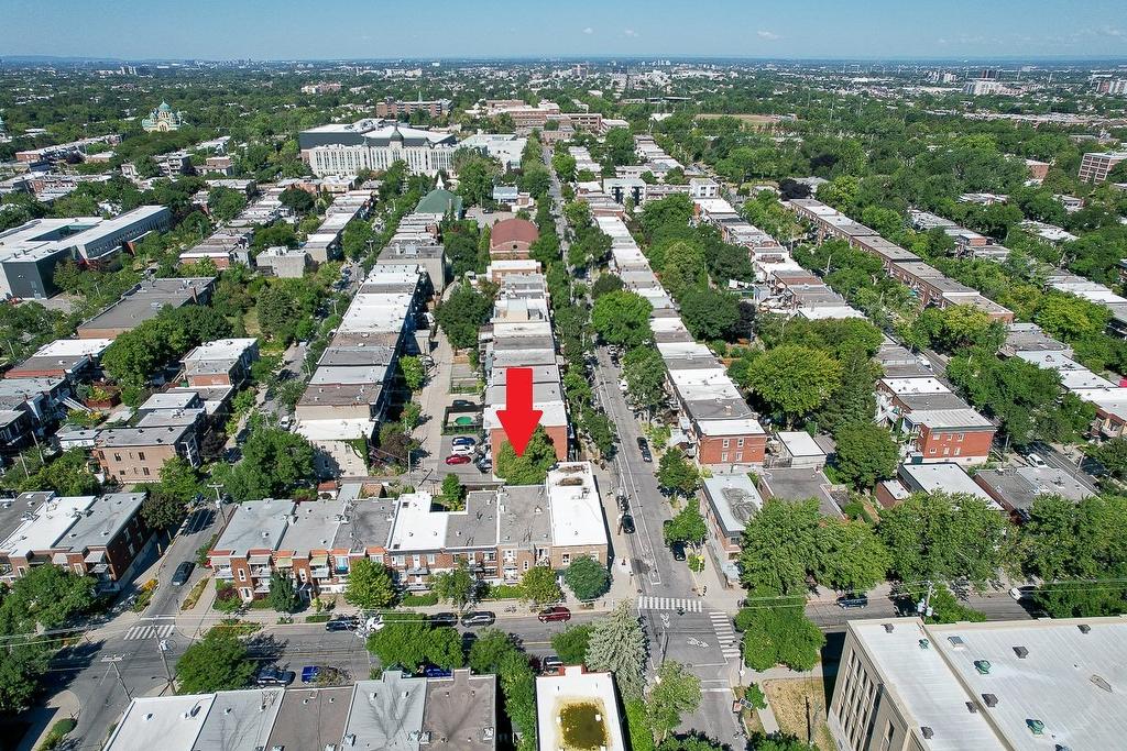 Aerial photo - 3557 - 3561 Rue Dandurand, Montréal (Rosemont/La Petite-Patrie), QC - Outdoor With View