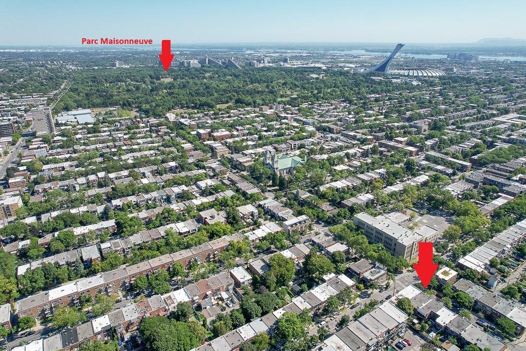 Aerial photo - 3557 - 3561 Rue Dandurand, Montréal (Rosemont/La Petite-Patrie), QC - Outdoor With View