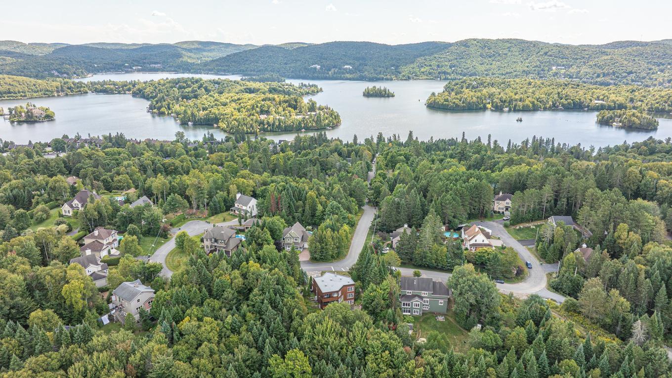 Photo aérienne - 19 Rue Des Chrysanthèmes, Sainte-Agathe-Des-Monts, QC - Outdoor With Body Of Water With View