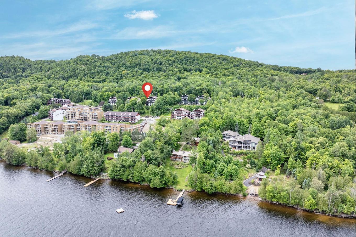 Aerial photo - 420-231 Ch. De Lac-Tremblant-Nord, Mont-Tremblant, QC - Outdoor With Body Of Water With View