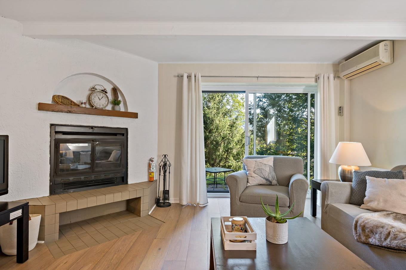 Living room - 420-231 Ch. De Lac-Tremblant-Nord, Mont-Tremblant, QC - Indoor Photo Showing Living Room With Fireplace