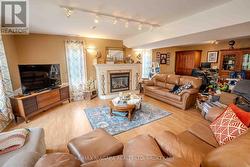 Lower level Rec Room w/ fireplace -