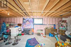 Unfinished basement with room for storage -