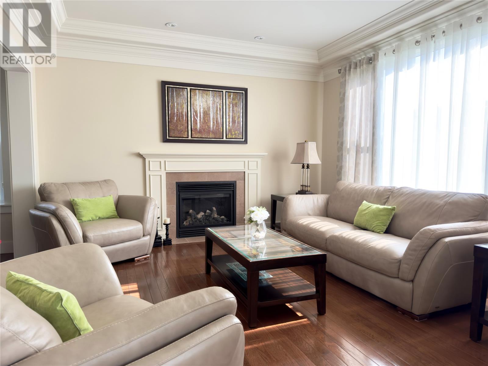 31 Foote Street, Pasadena, NL - Indoor Photo Showing Living Room With Fireplace