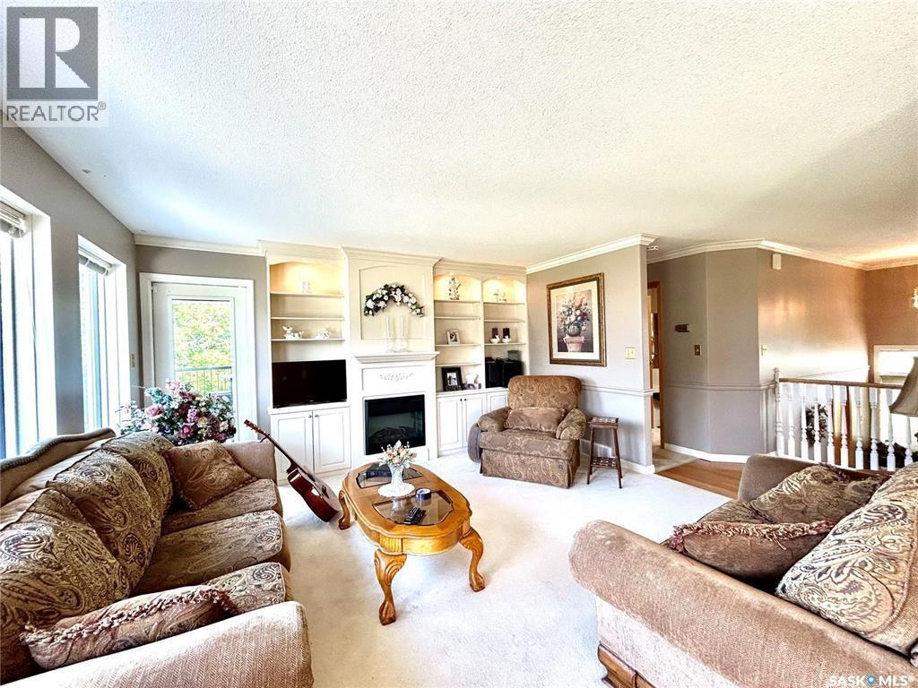 Eberle Acreage, Nipawin Rm No. 487, SK - Indoor Photo Showing Living Room With Fireplace
