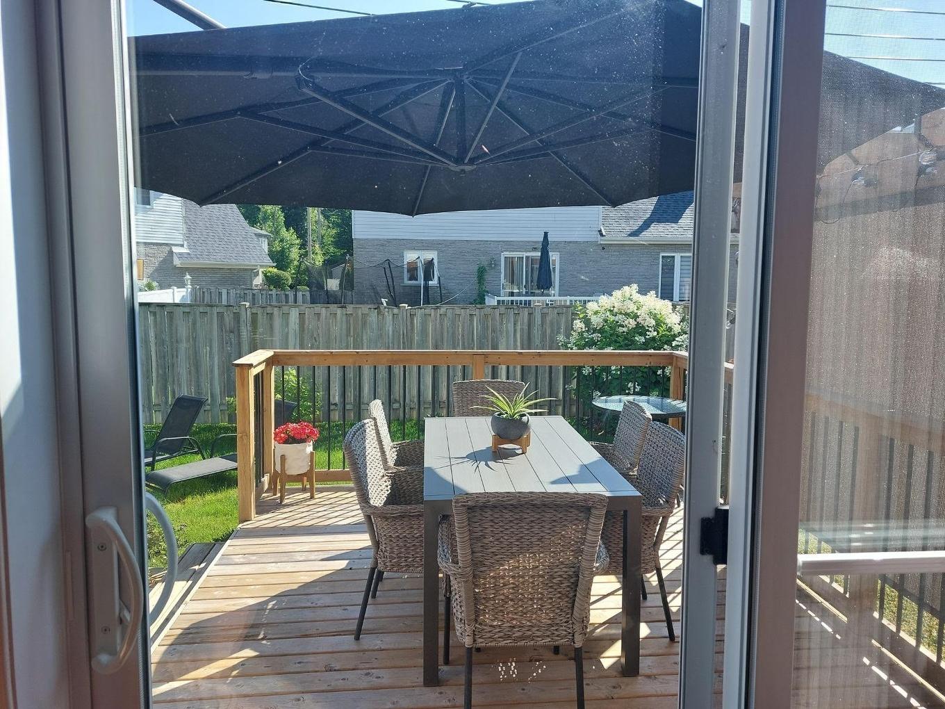 Backyard - 3017 Rue Edmond, Kirkland, QC - Outdoor With Deck Patio Veranda With Exterior