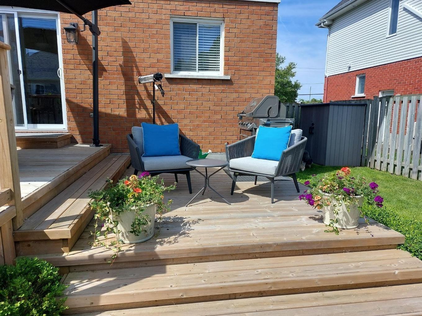 Backyard - 3017 Rue Edmond, Kirkland, QC - Outdoor With Deck Patio Veranda With Exterior