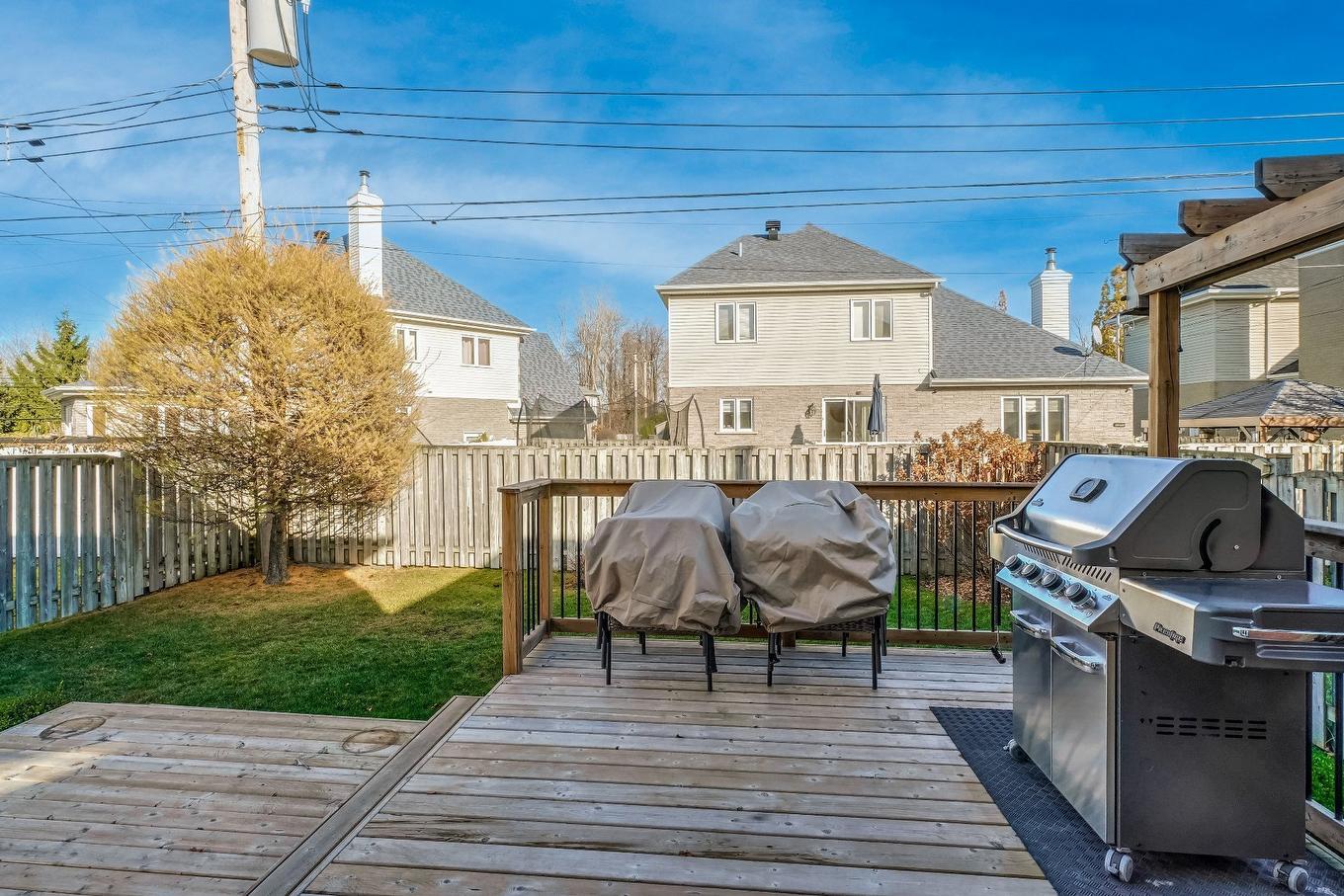 Backyard - 3017 Rue Edmond, Kirkland, QC - Outdoor With Deck Patio Veranda