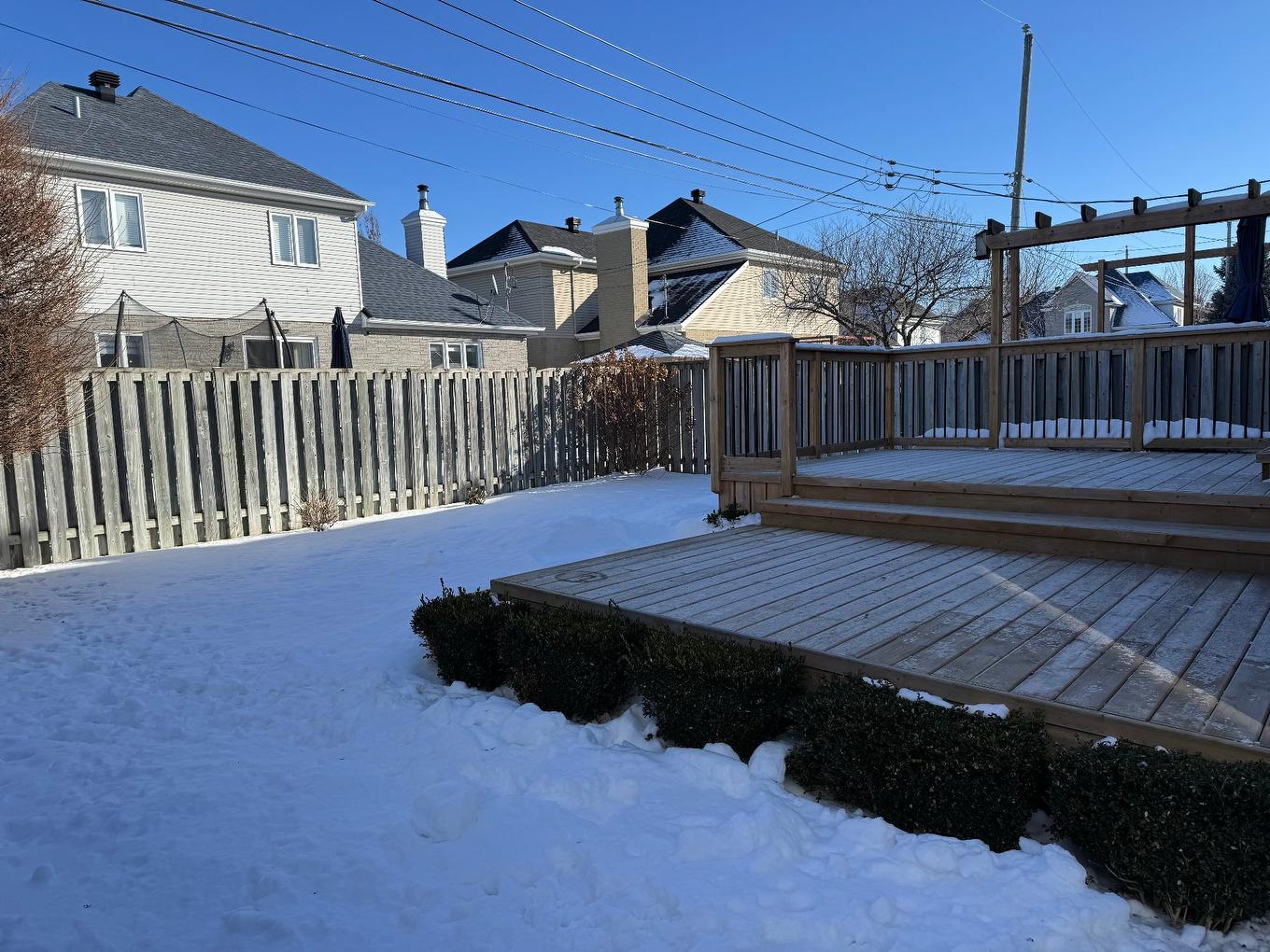 Backyard - 3017 Rue Edmond, Kirkland, QC - Outdoor With Deck Patio Veranda