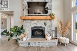 Gorgeous Stone Fireplace -