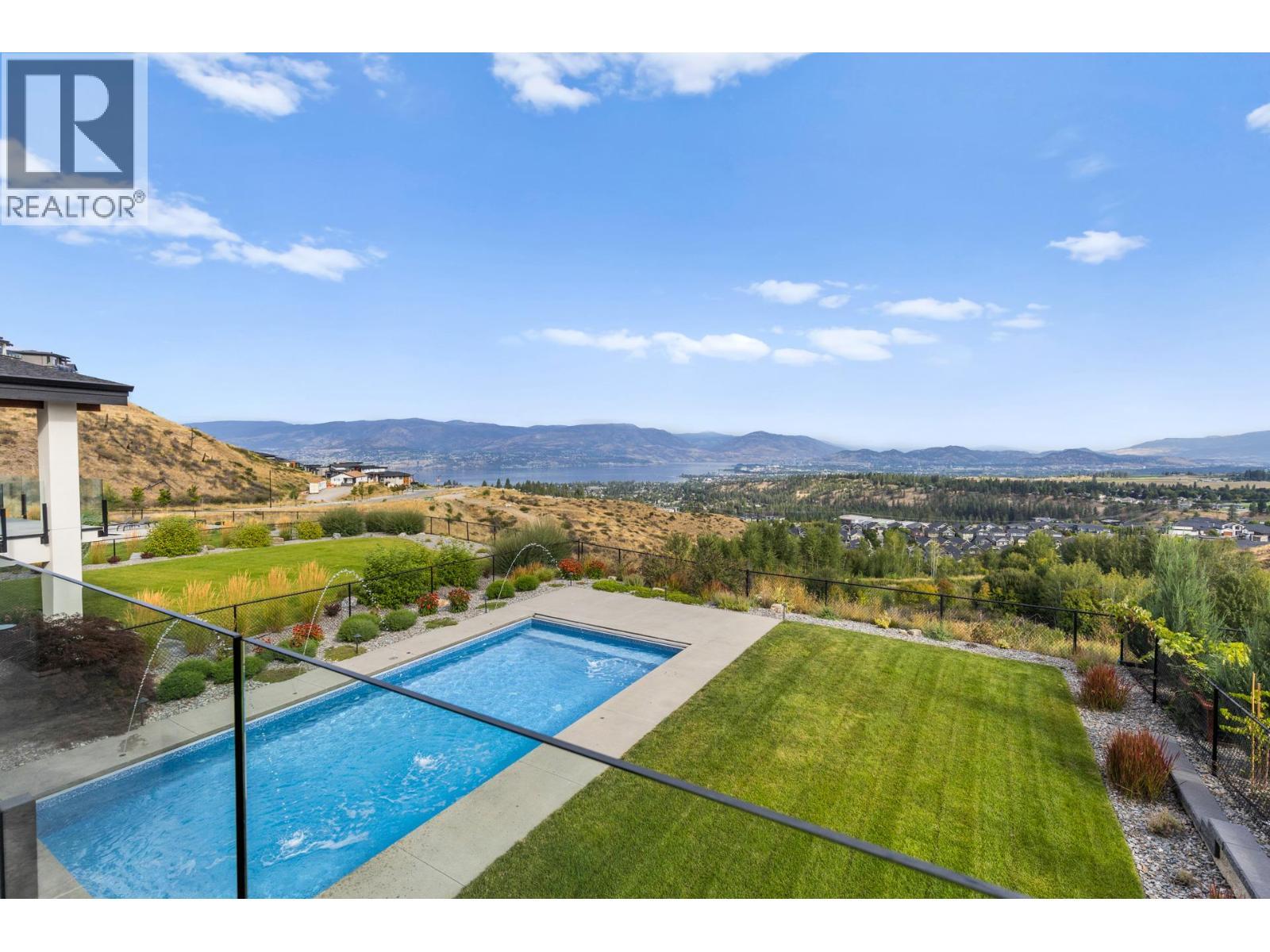 1240 Ponds Avenue, Kelowna, BC - Outdoor With In Ground Pool With View