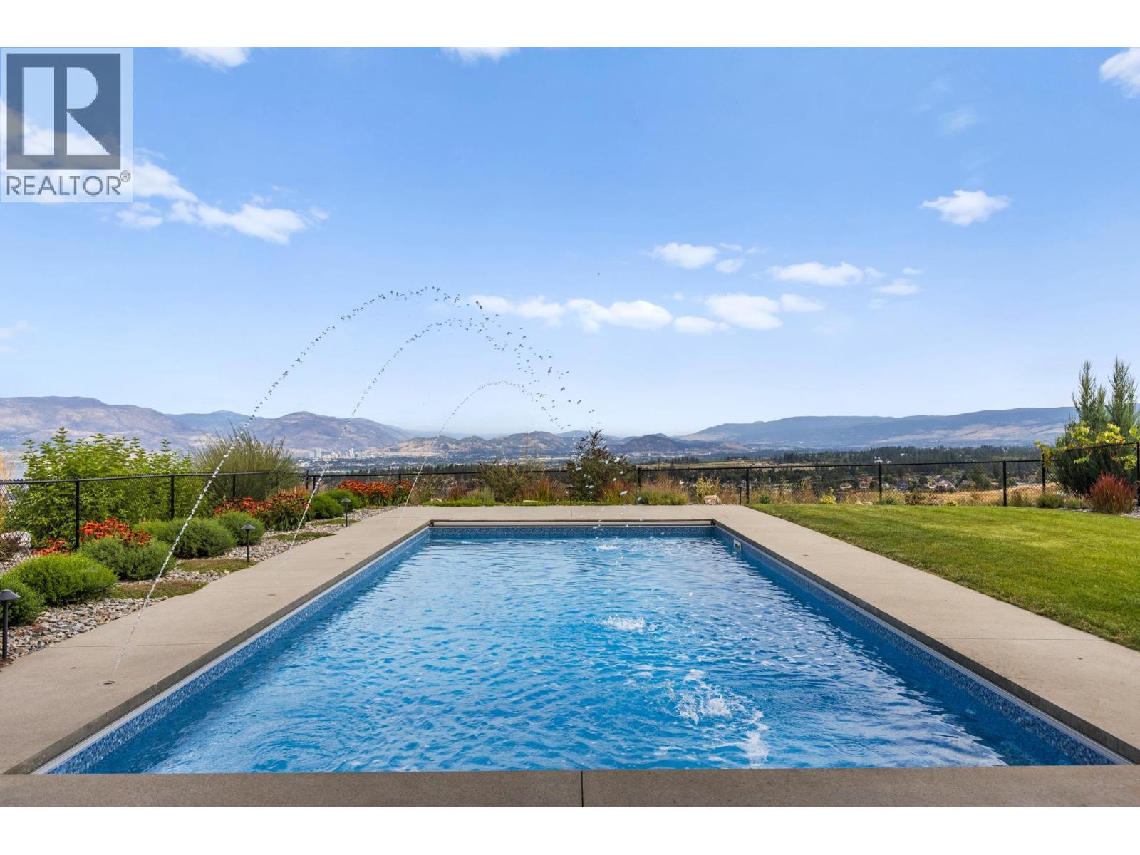 1240 Ponds Avenue, Kelowna, BC - Outdoor With In Ground Pool With View