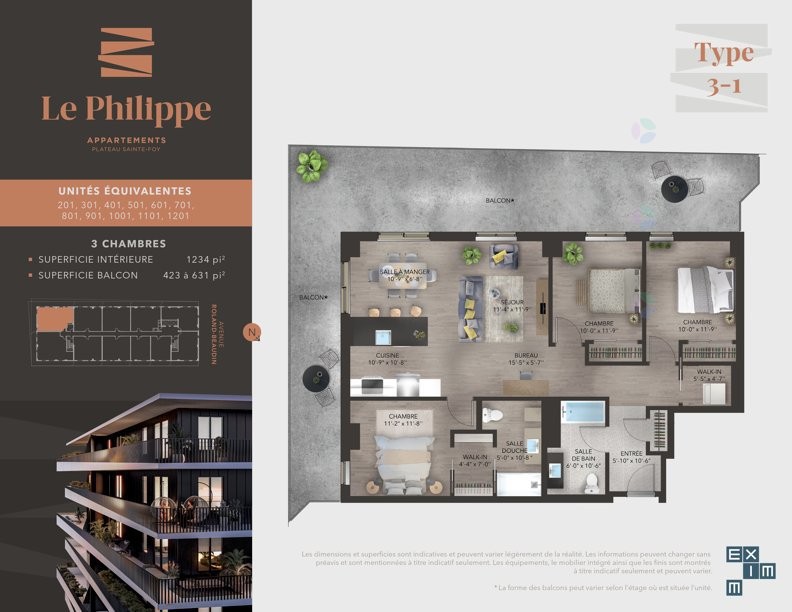 Floor Plan - 501-992 Av. Roland-Beaudin, Québec (Sainte-Foy/Sillery/Cap-Rouge), QC - Other