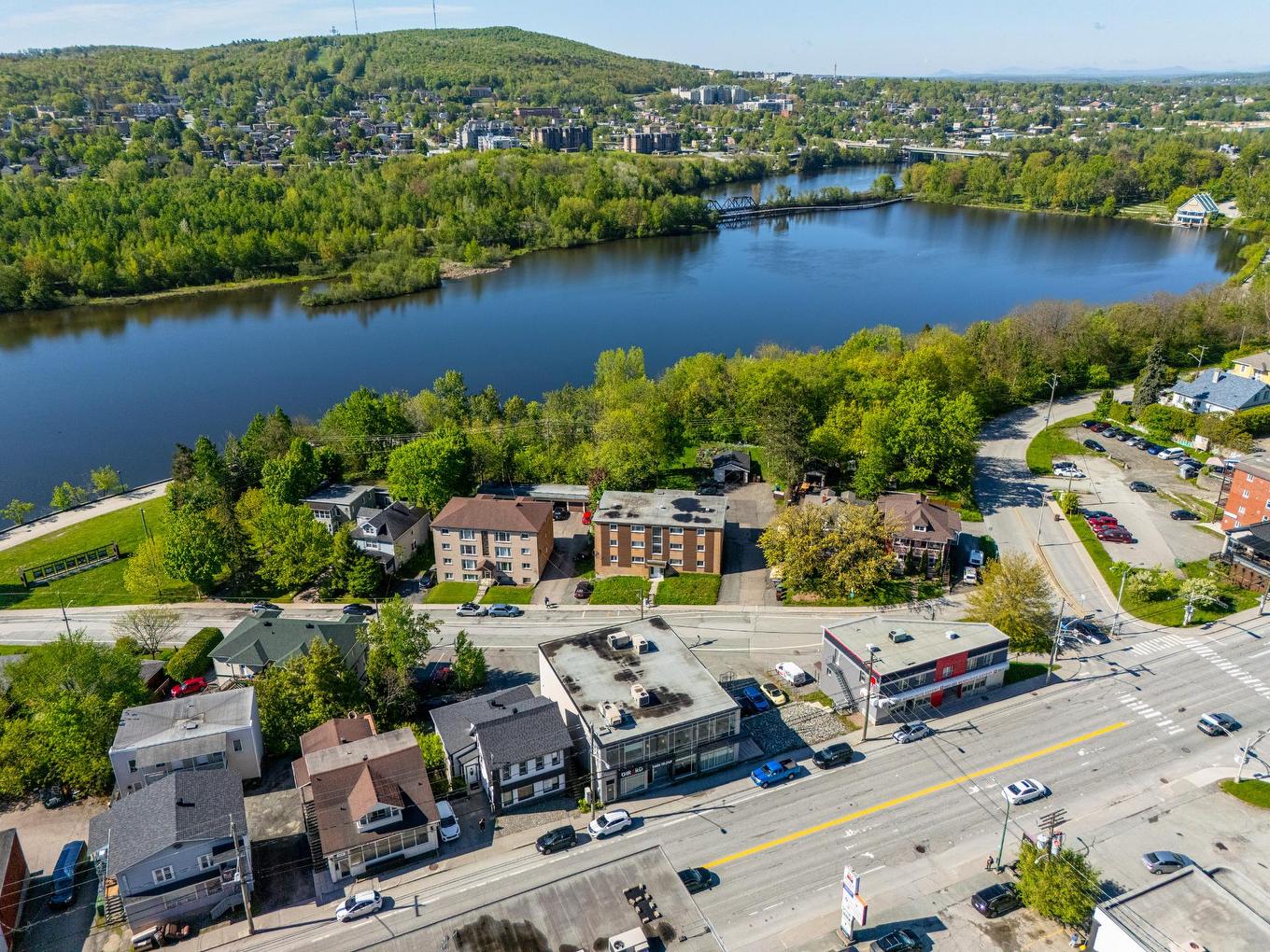 Aerial photo - 1340 Rue King O., Sherbrooke (Les Nations), QC - Outdoor With Body Of Water With View