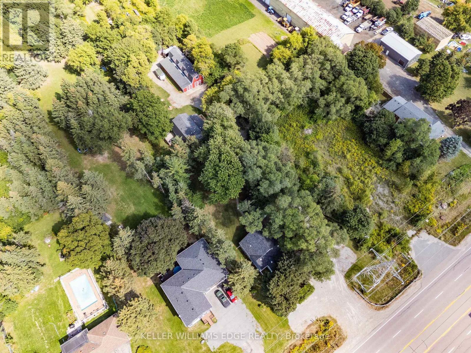 AERIAL VIEW FROM THE ROAD - 1402 Hwy 6, Hamilton, ON - Outdoor With View