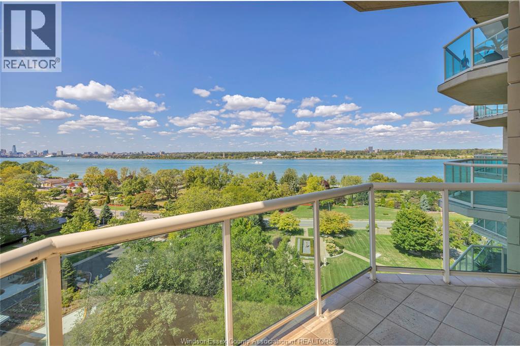 4955 Riverside Drive East Unit# 802, Windsor, ON - Outdoor With Body Of Water With Balcony With View