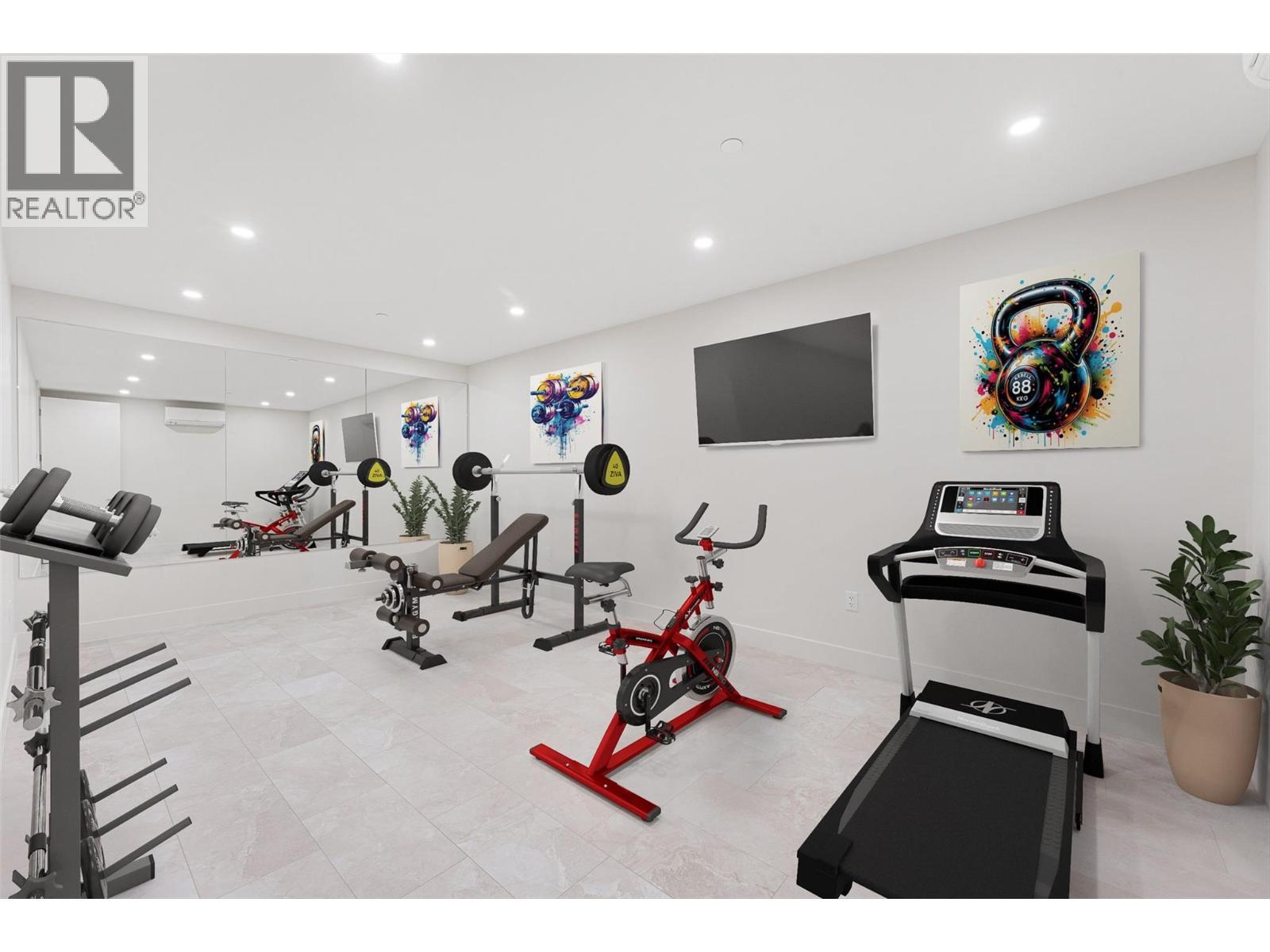 Virtually Staged - 18697 Mckenzie Court, Summerland, BC - Indoor Photo Showing Gym Room