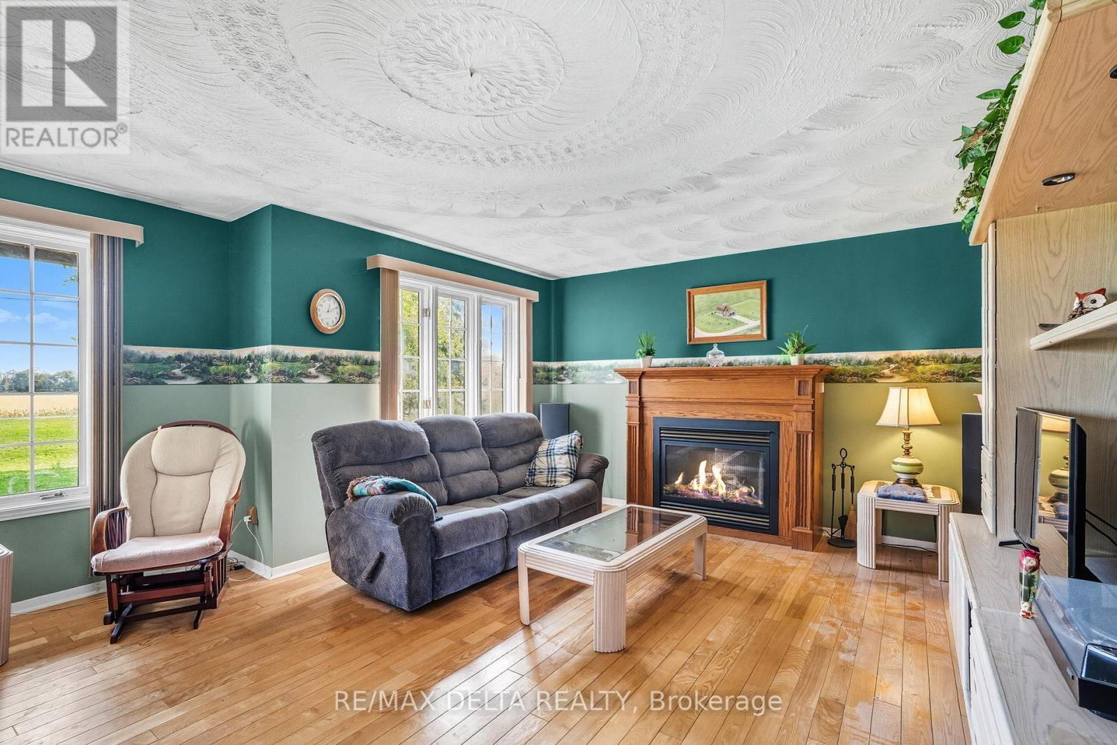 4254 Conc 20 Concession, The Nation, ON - Indoor Photo Showing Living Room With Fireplace