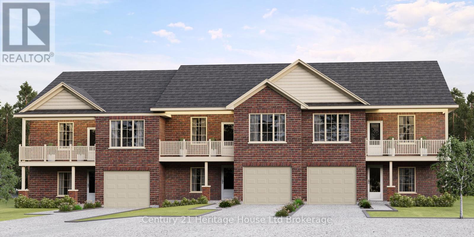 LEFT END UNIT rendering for exterior - 12 - 19 Anderson Street, Woodstock (Woodstock - South), ON - Outdoor With Balcony With Facade