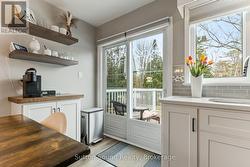 Slding doors to upper level deck -