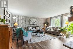 Living room with fireplace -